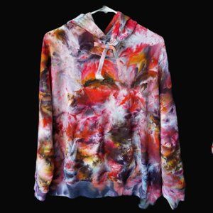 Handmade Tie Dye Women's Hoodie | XXL
